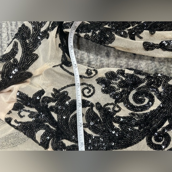 BANJUL Sheer Nude Bodysuit with Black Sequins, NWOT! - Picture 5 of 6